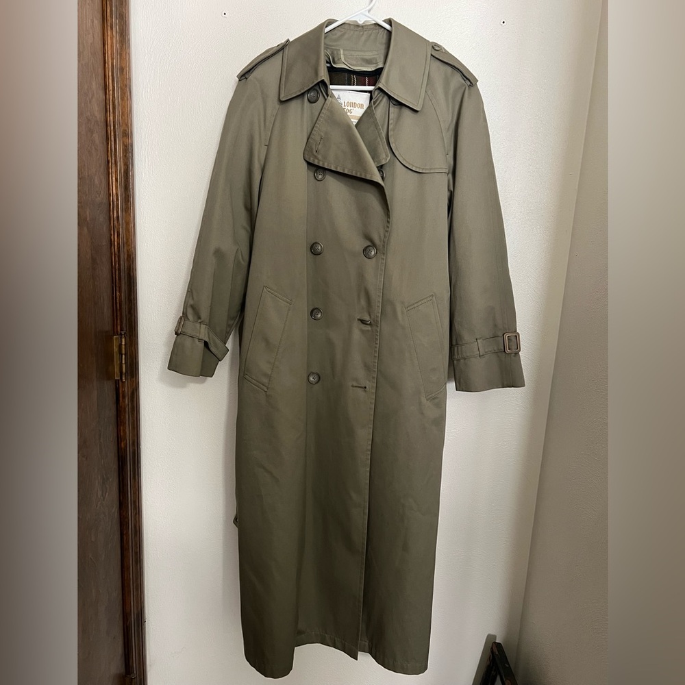 LONDON FOG Classic Vintage Removable Liner Belted Trench Coat Tan Women's Sz 10R